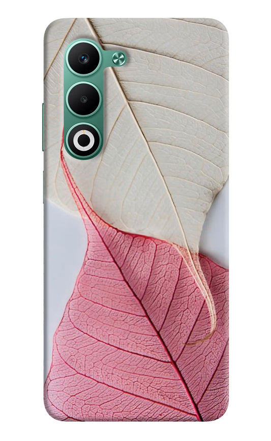 White Pink Leaf Oppo A5 5G Hard Case Back Cover by Casekaro