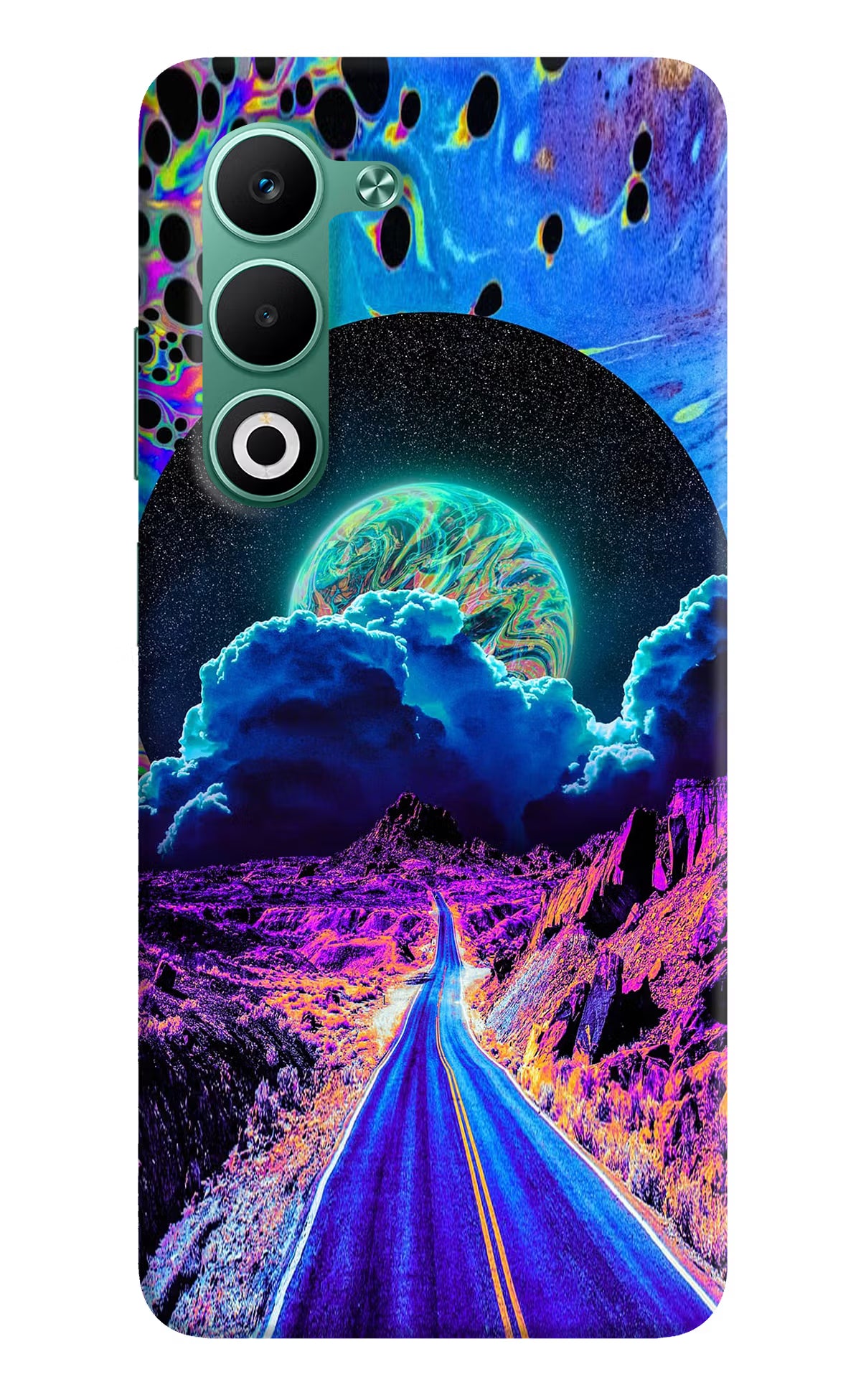 Psychedelic Painting Oppo A5 5G Hard Case Back Cover by Casekaro