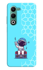 Cute Astronaut Chilling Oppo A5 5G Hard Case Back Cover by Casekaro