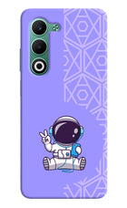 Cute Astronaut Chilling Oppo A5 5G Hard Case Back Cover by Casekaro