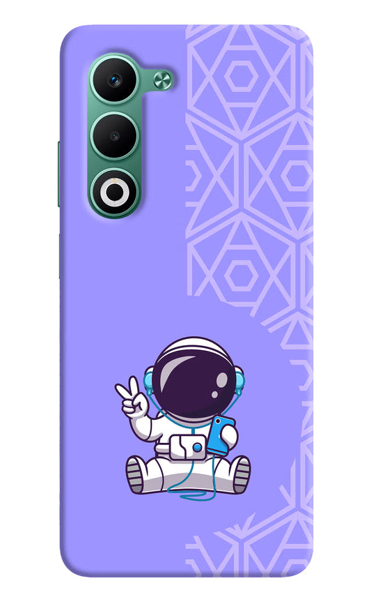 Cute Astronaut Chilling Oppo A5 5G Hard Case Back Cover by Casekaro