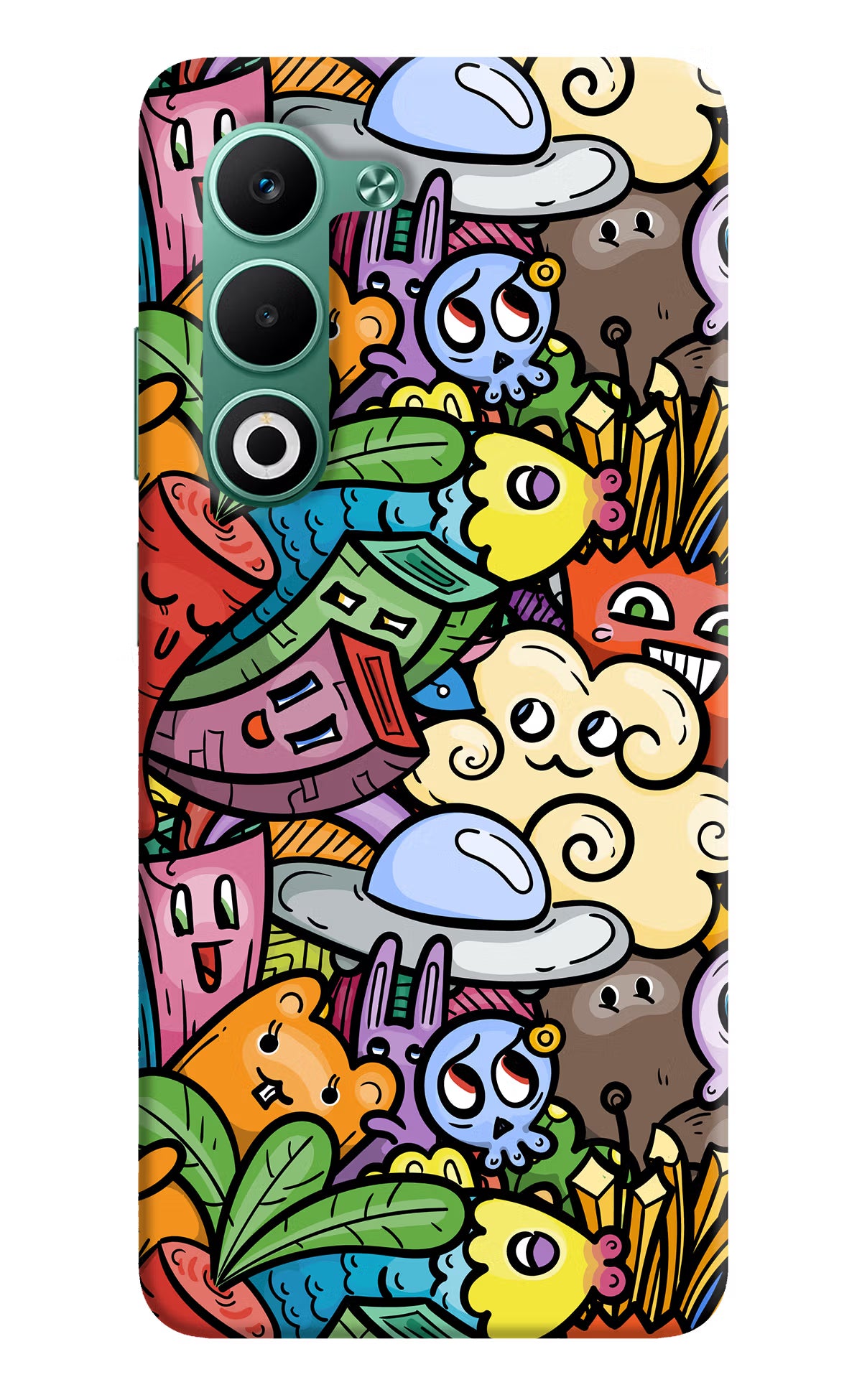 Veggie Doodle Oppo A5 5G Hard Case Back Cover by Casekaro