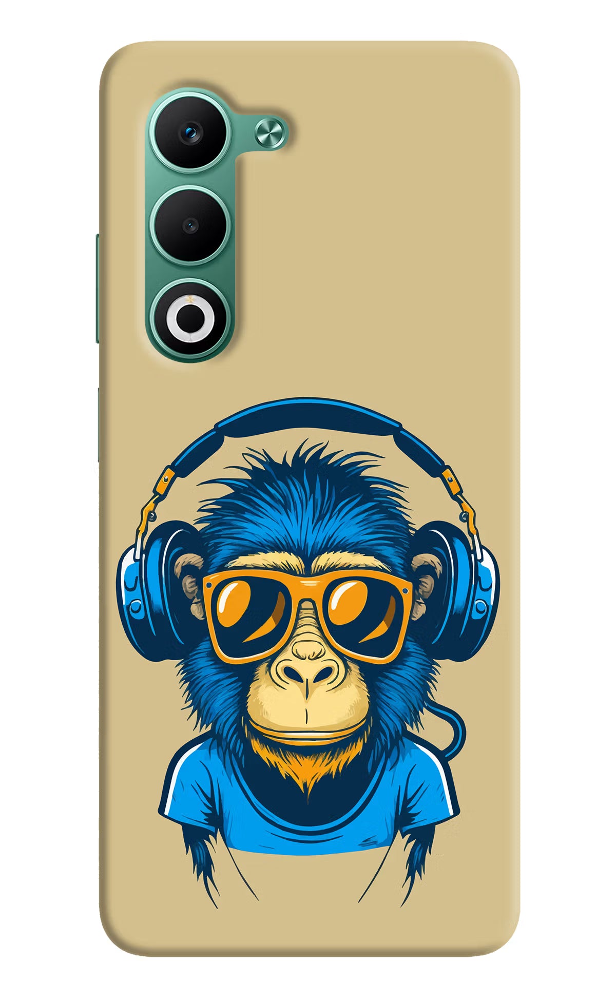 Monkey Headphone Oppo A5 5G Hard Case Back Cover by Casekaro