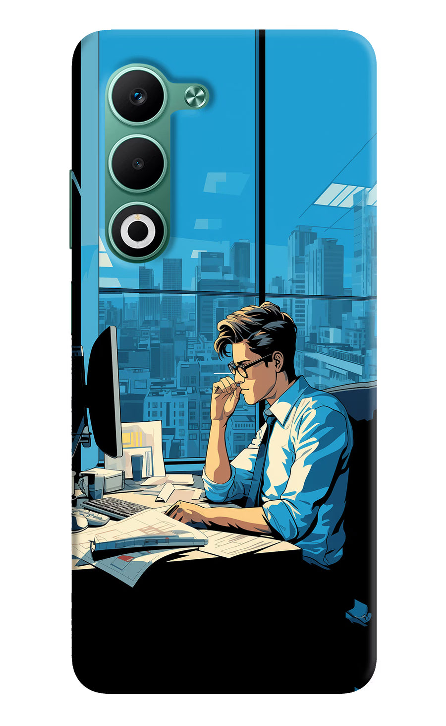 Focused Hustler (AI Generated) Oppo A5 5G Back Cover, Hard case