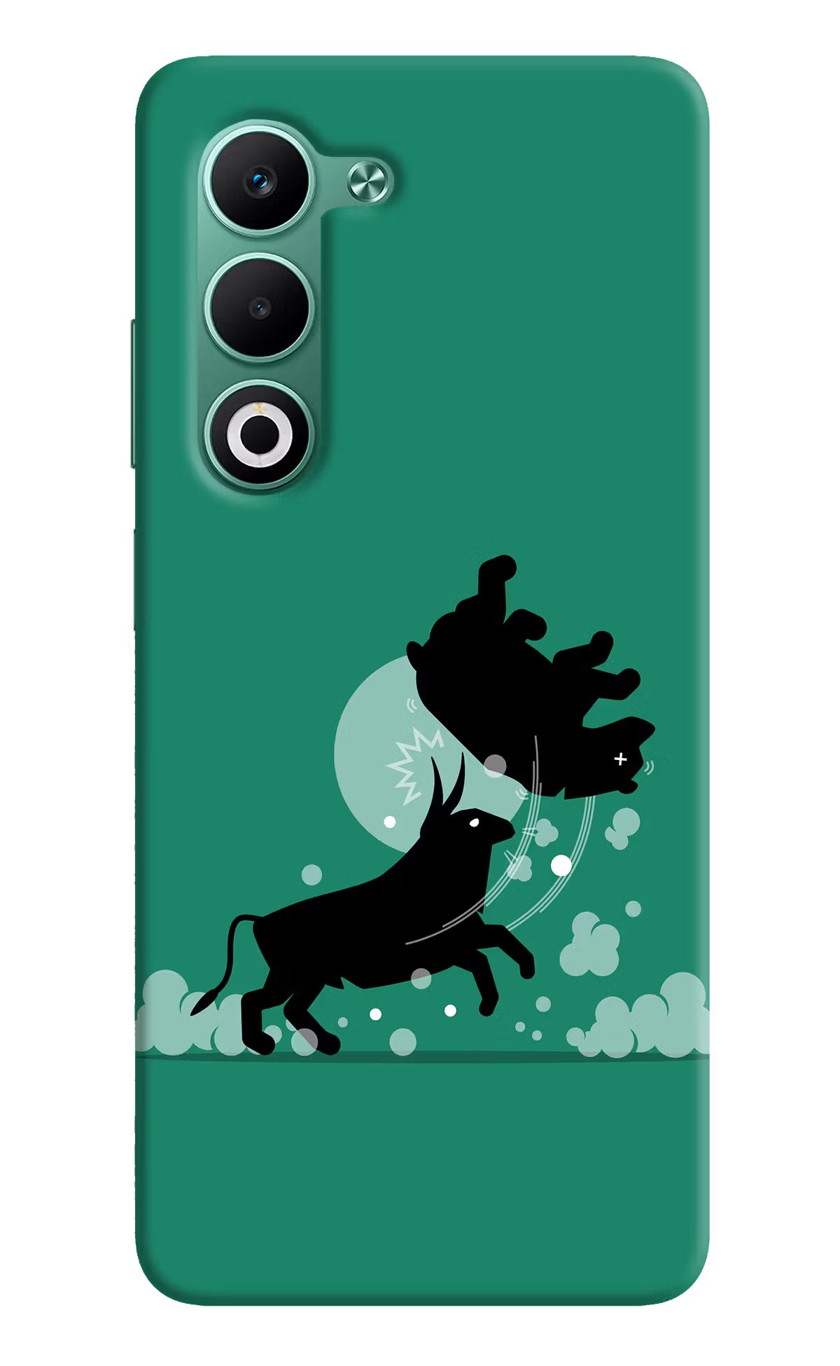 Bull Conqueror Oppo A5 5G Hard Case Back Cover by Casekaro