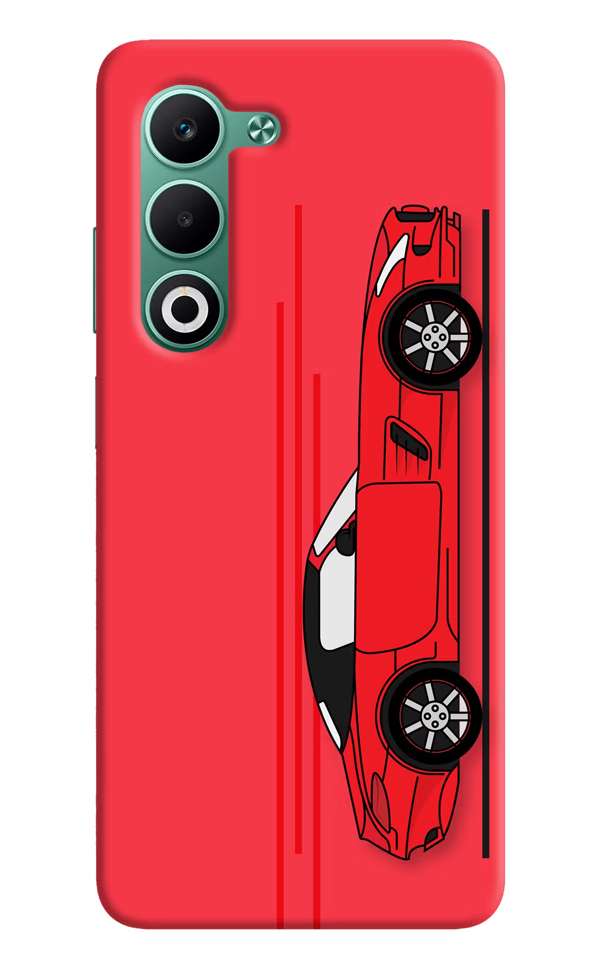 Red Velocity Oppo A5 5G Hard Case Back Cover by Casekaro