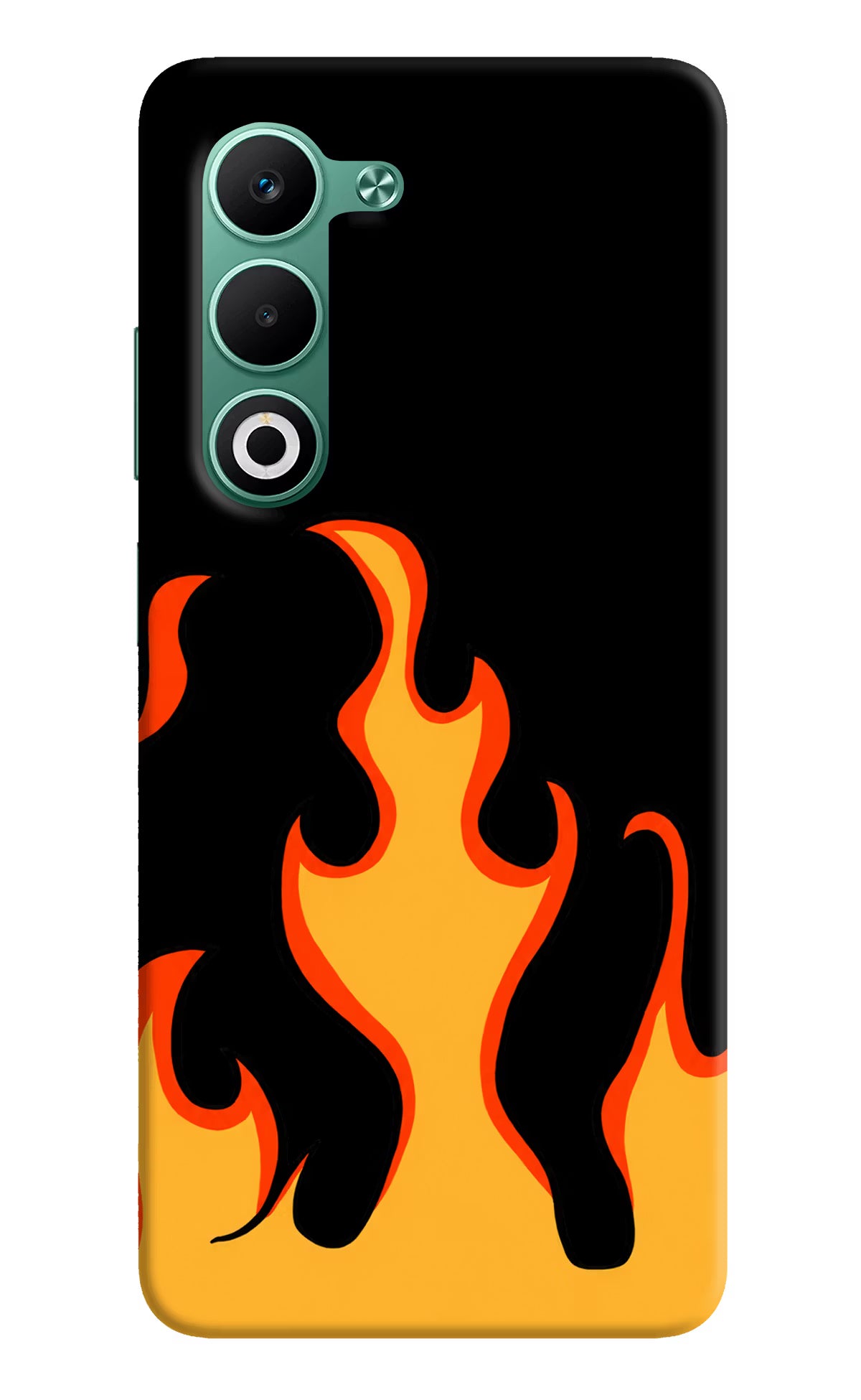 Fired Up – Black Oppo A5 5G Hard Case Back Cover by Casekaro