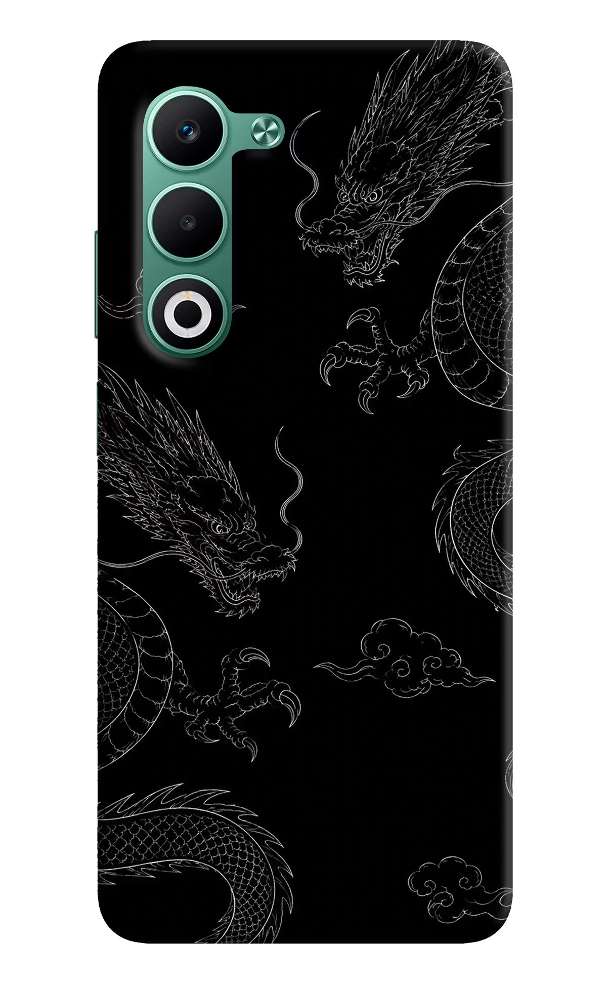 Twin Dragons Oppo A5 5G Hard Case Back Cover by Casekaro