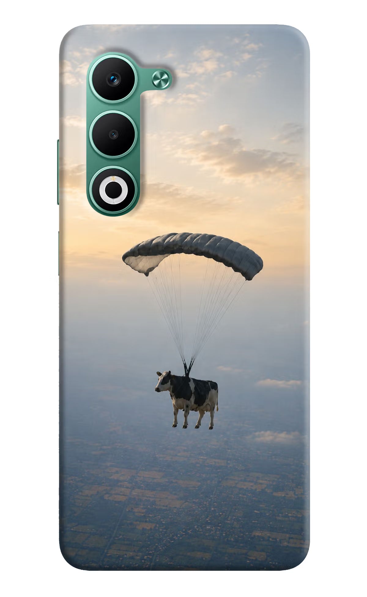 Skydiving Cow Oppo A5 5G Back Cover