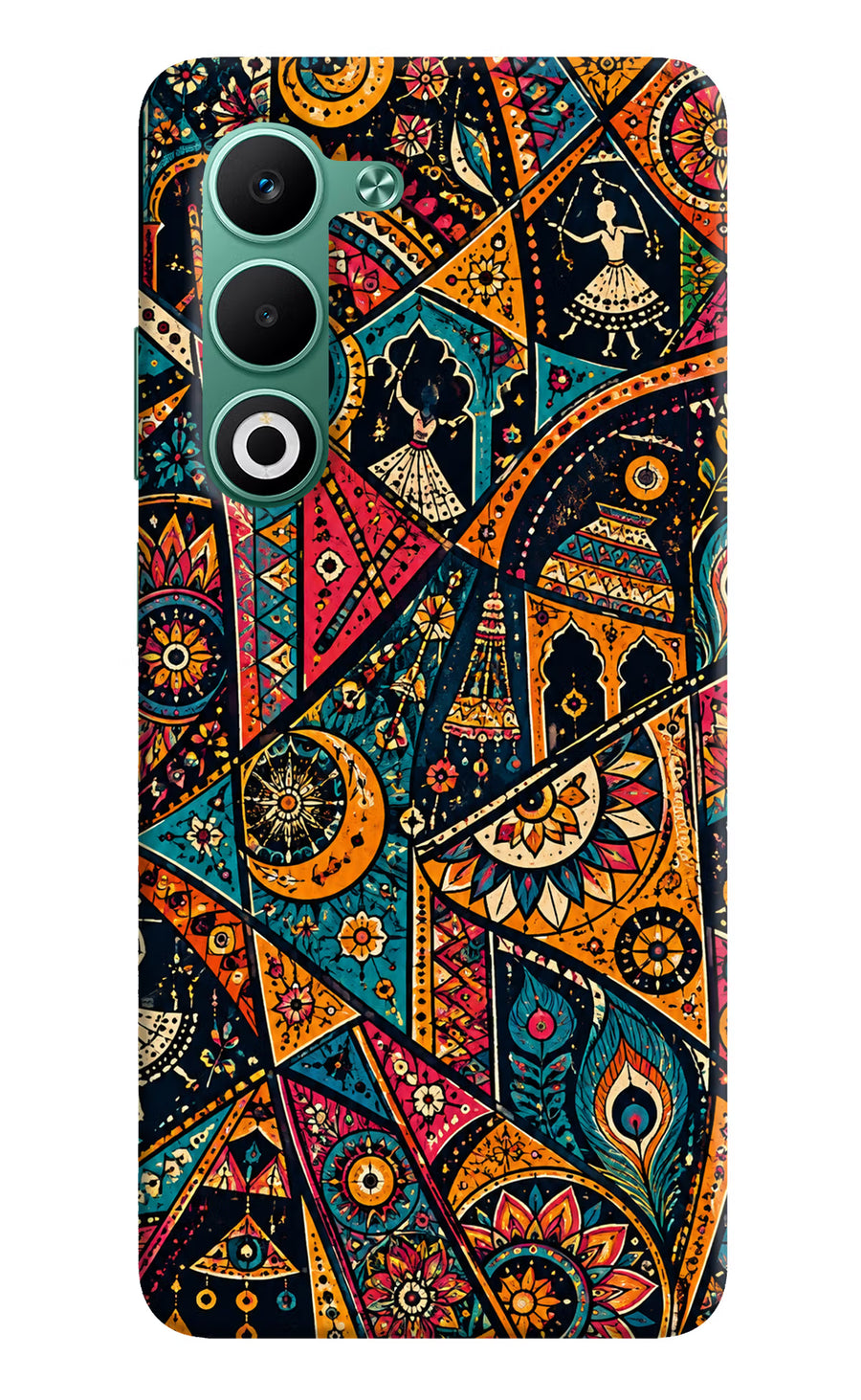 Folk Print Oppo A5 5G Back Cover, Hard case