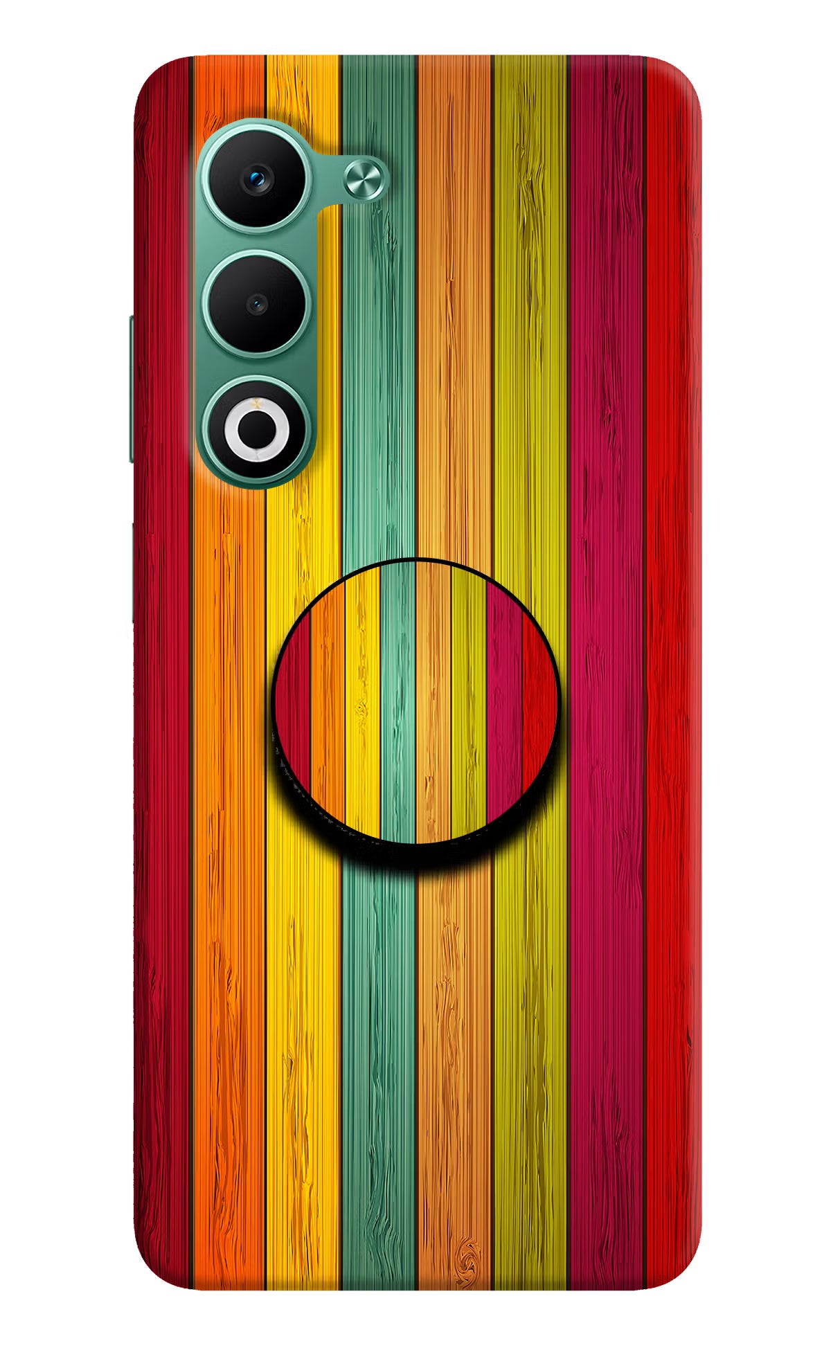Multicolor Wooden Oppo A5 5G Pop Case by Casekaro