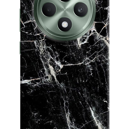 Black Marble Texture Oppo F27 5G Hard Case Back Cover by Casekaro