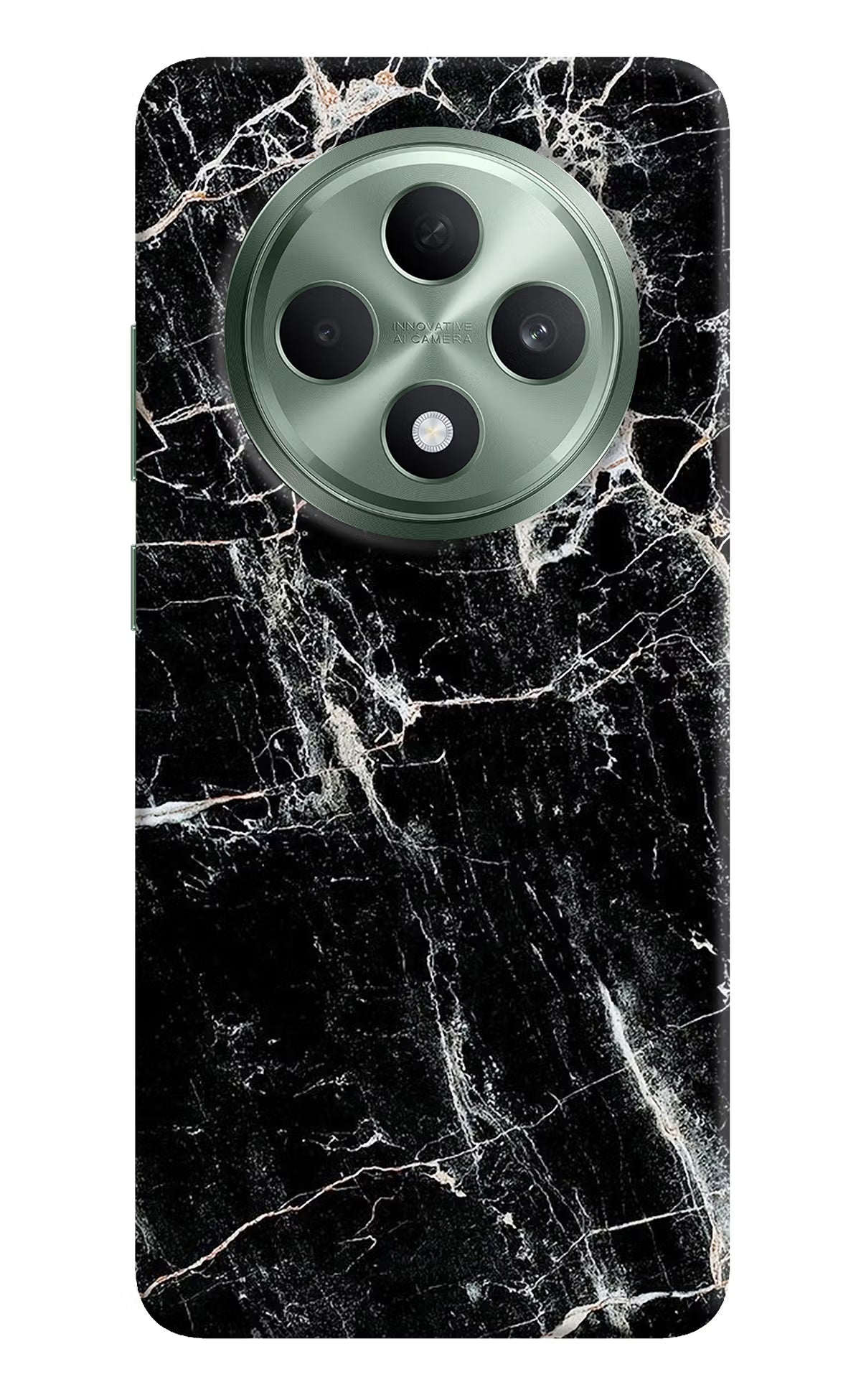 Black Marble Texture Oppo F27 5G Hard Case Back Cover by Casekaro