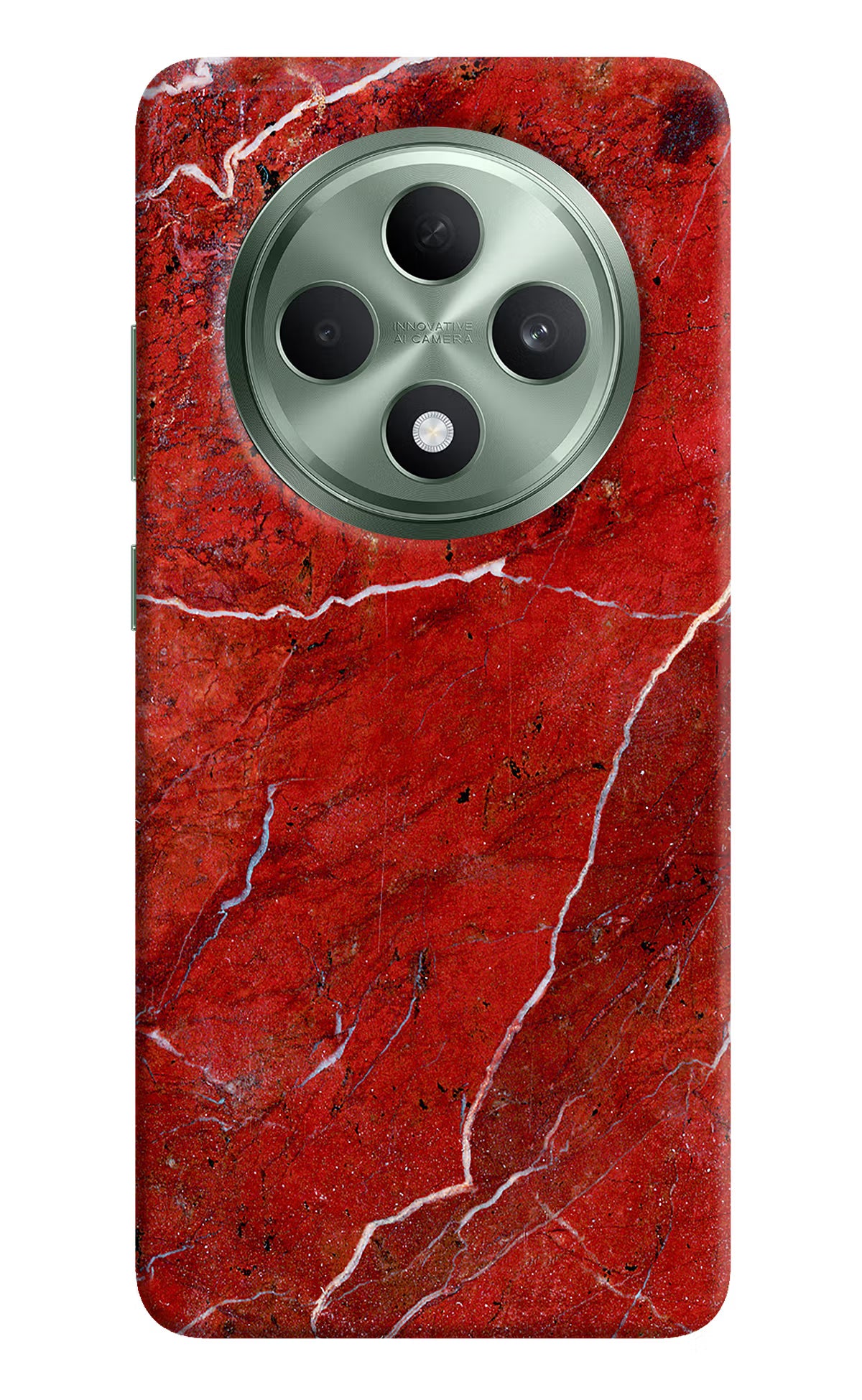 Red Marble Design Oppo F27 5G Hard Case Back Cover by Casekaro