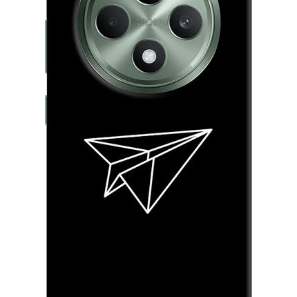 Paper Plane White Oppo F27 5G Hard Case Back Cover by Casekaro