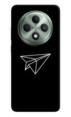 Paper Plane White Oppo F27 5G Hard Case Back Cover by Casekaro