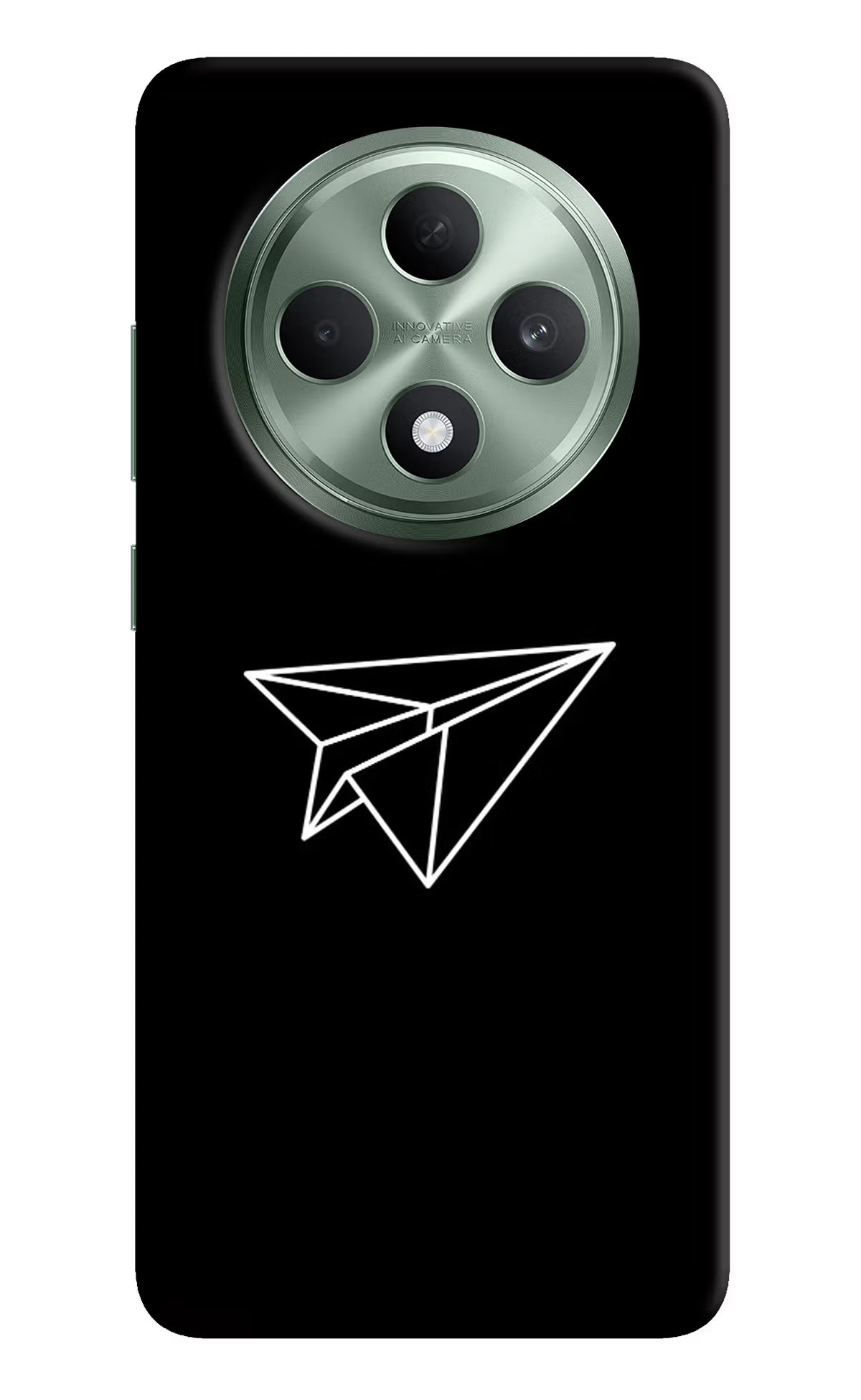 Paper Plane White Oppo F27 5G Hard Case Back Cover by Casekaro