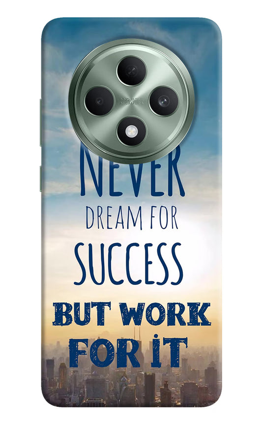 Never Dream For Success But Work For It Oppo F27 5G Hard Case Back Cover by Casekaro