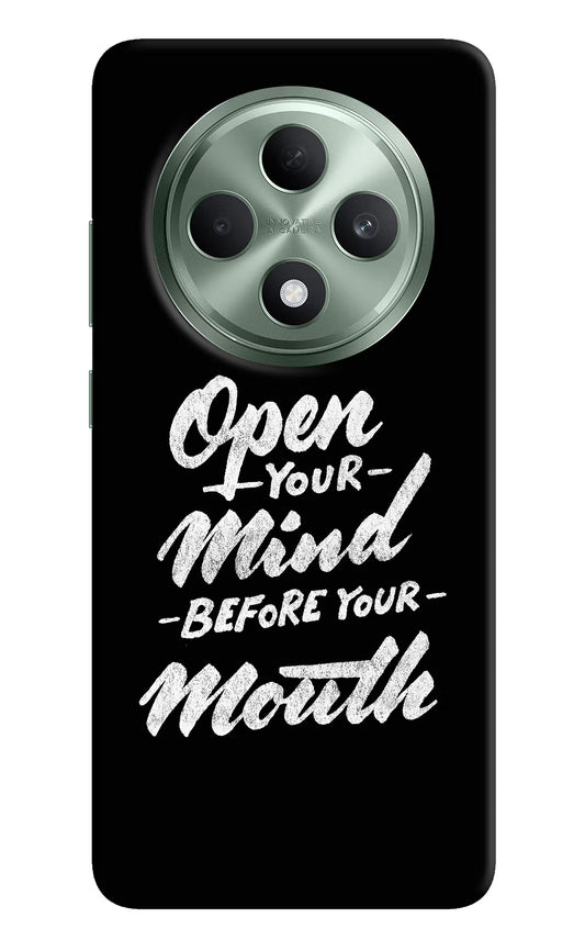 Open Your Mind Before Your Mouth Oppo F27 5G Hard Case Back Cover by Casekaro