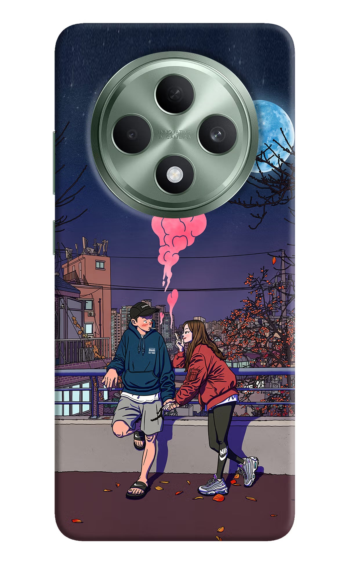 Chilling Couple Oppo F27 5G Hard Case Back Cover by Casekaro