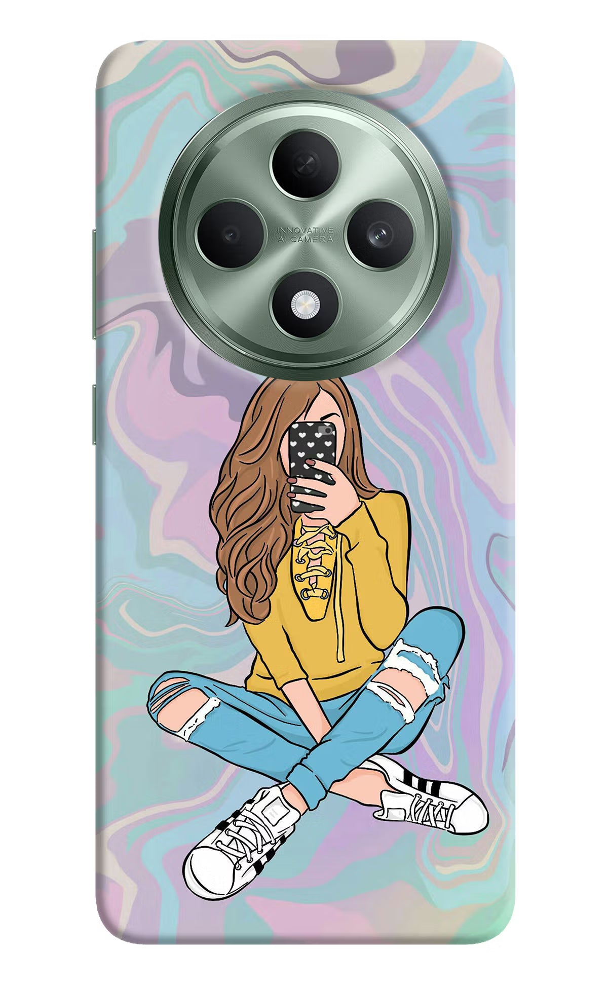 Selfie Girl Oppo F27 5G Hard Case Back Cover by Casekaro