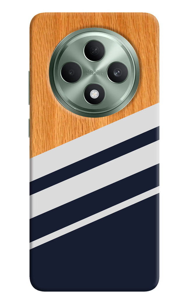 Blue and white wooden Oppo F27 5G Hard Case Back Cover by Casekaro