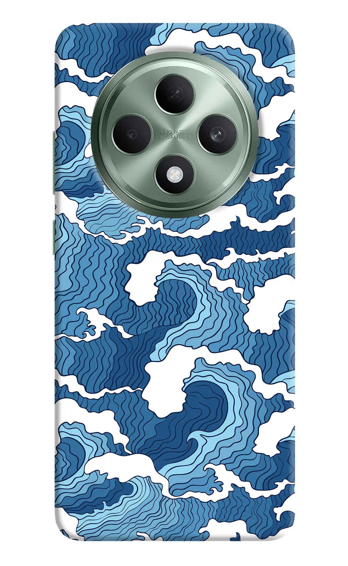 Blue Waves Oppo F27 5G Hard Case Back Cover by Casekaro
