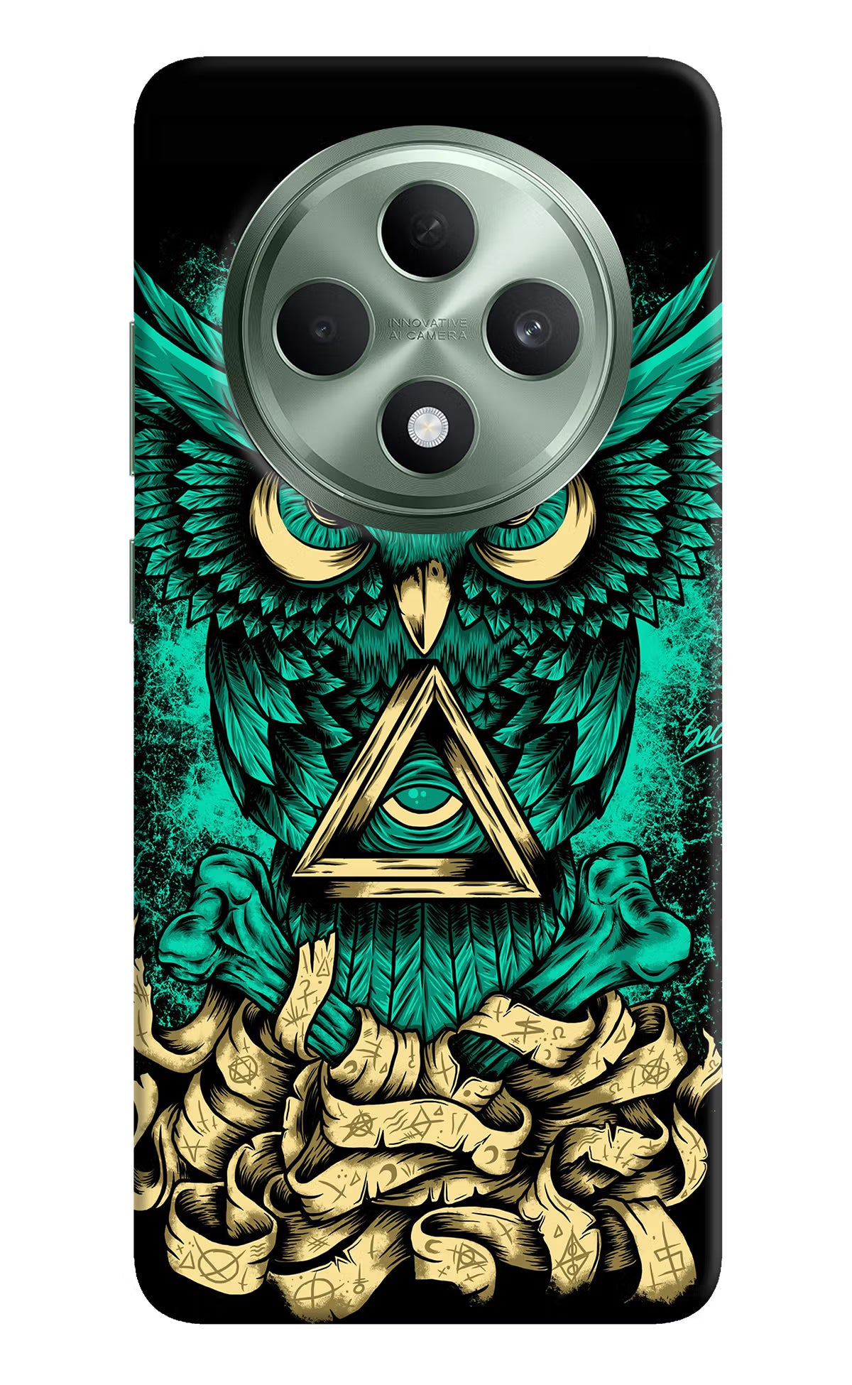 Green Owl Oppo F27 5G Hard Case Back Cover by Casekaro
