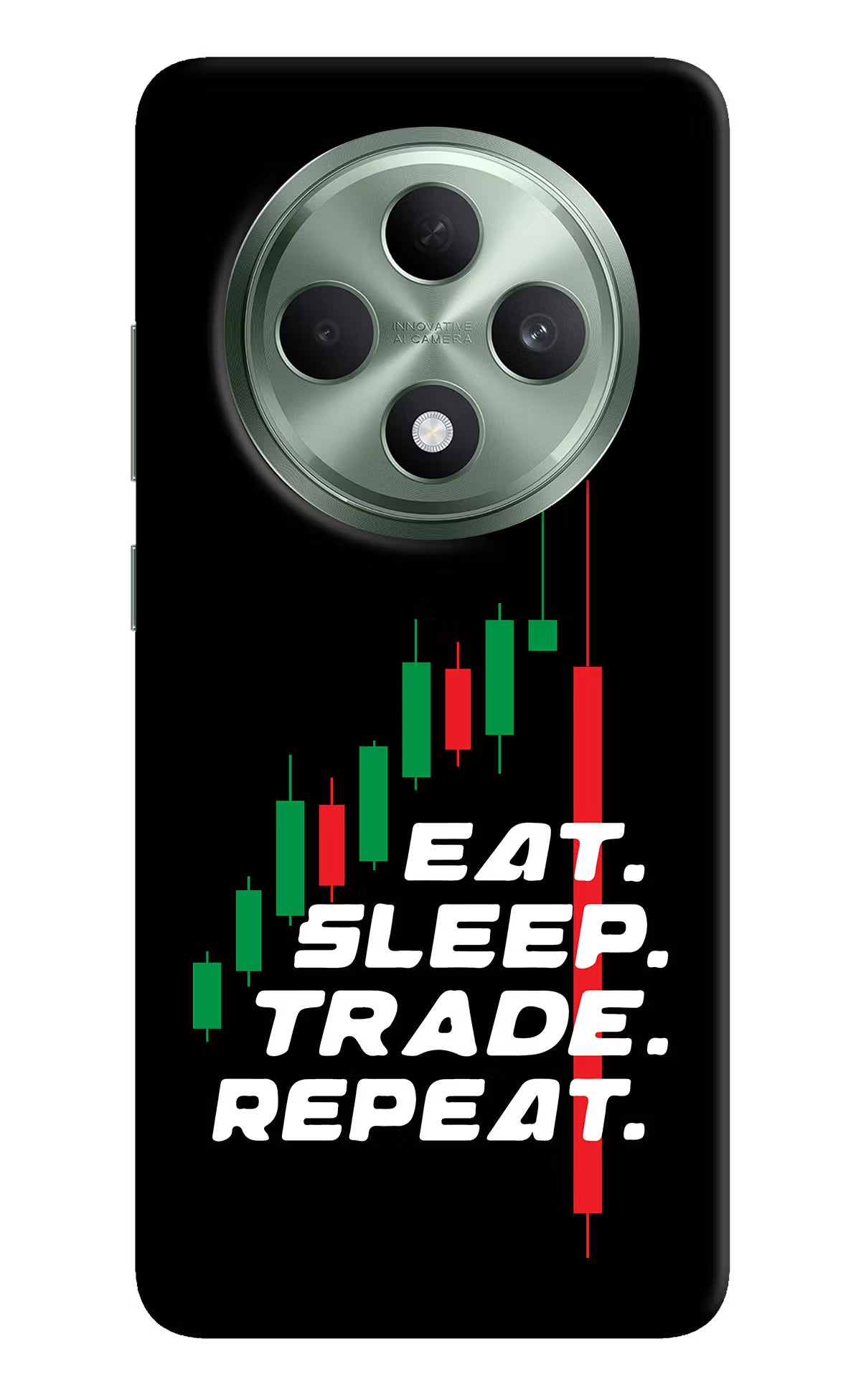 Eat Sleep Trade Repeat Oppo F27 5G Hard Case Back Cover by Casekaro