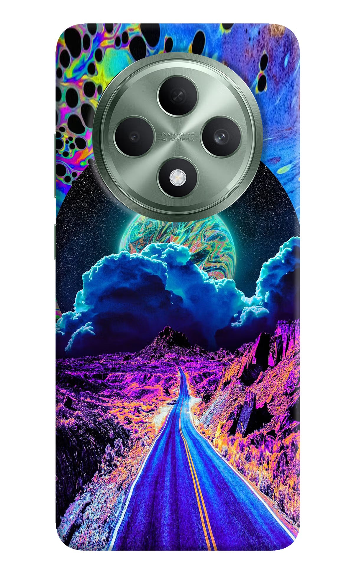 Psychedelic Painting Oppo F27 5G Hard Case Back Cover by Casekaro