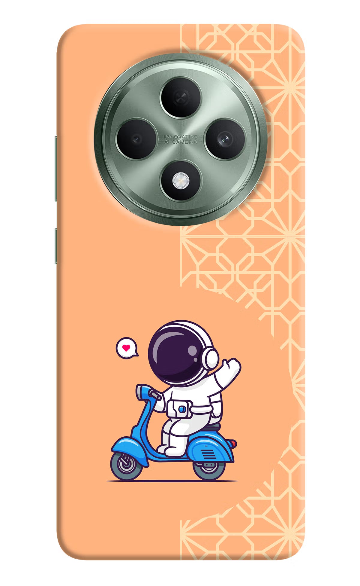 Cute Astronaut Riding Oppo F27 5G Hard Case Back Cover by Casekaro