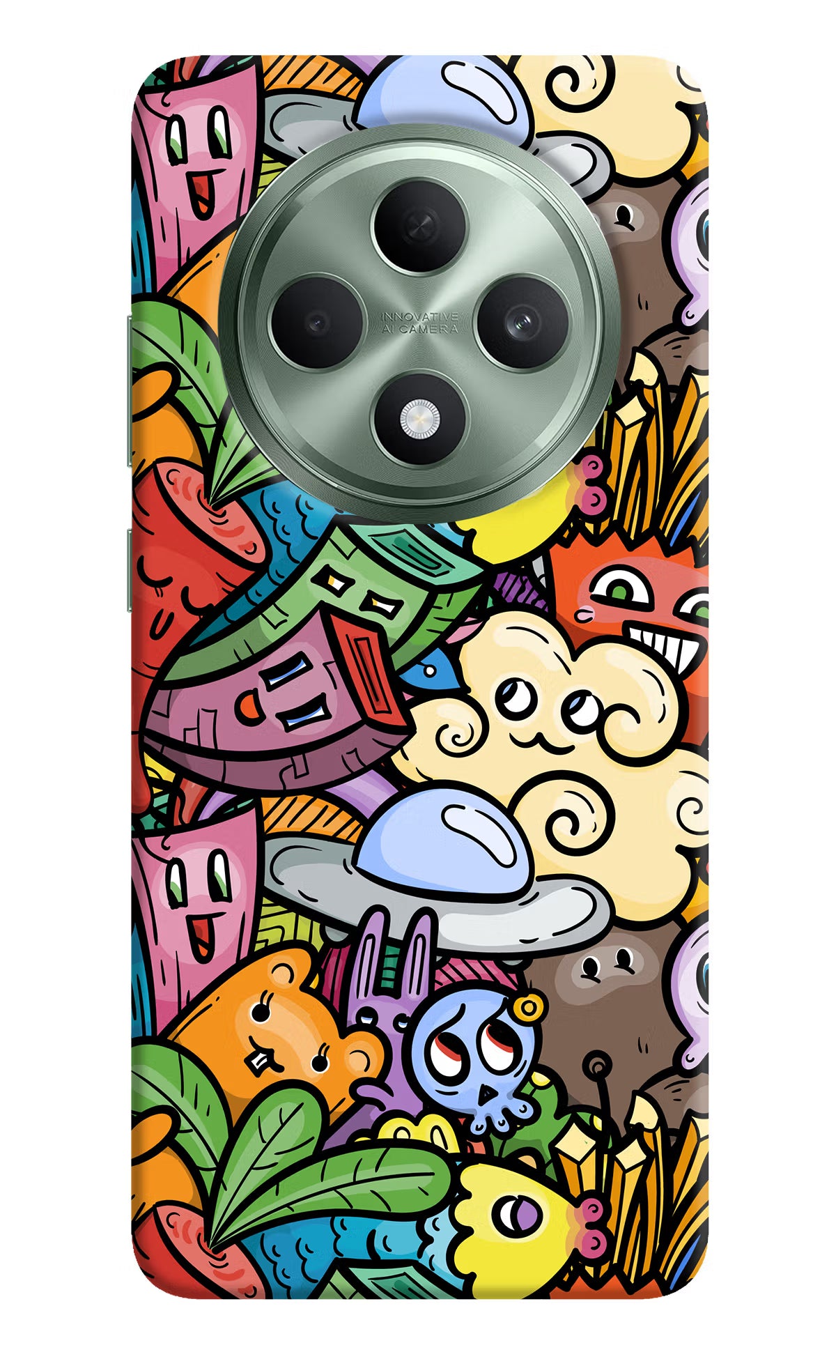 Veggie Doodle Oppo F27 5G Hard Case Back Cover by Casekaro