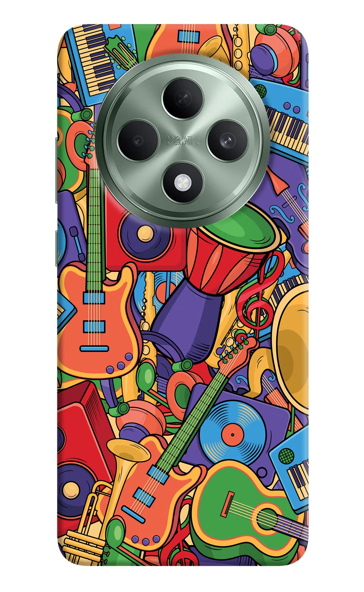 Music Instrument Doodle Oppo F27 5G Hard Case Back Cover by Casekaro