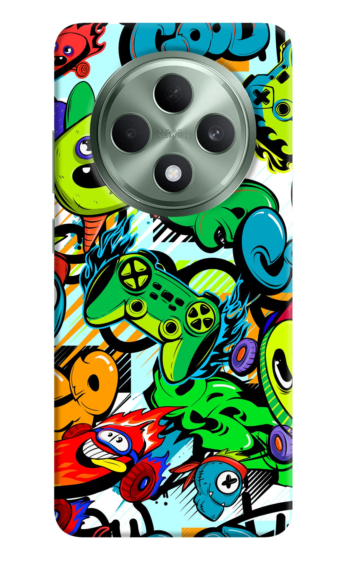 Game Doodle Oppo F27 5G Hard Case Back Cover by Casekaro