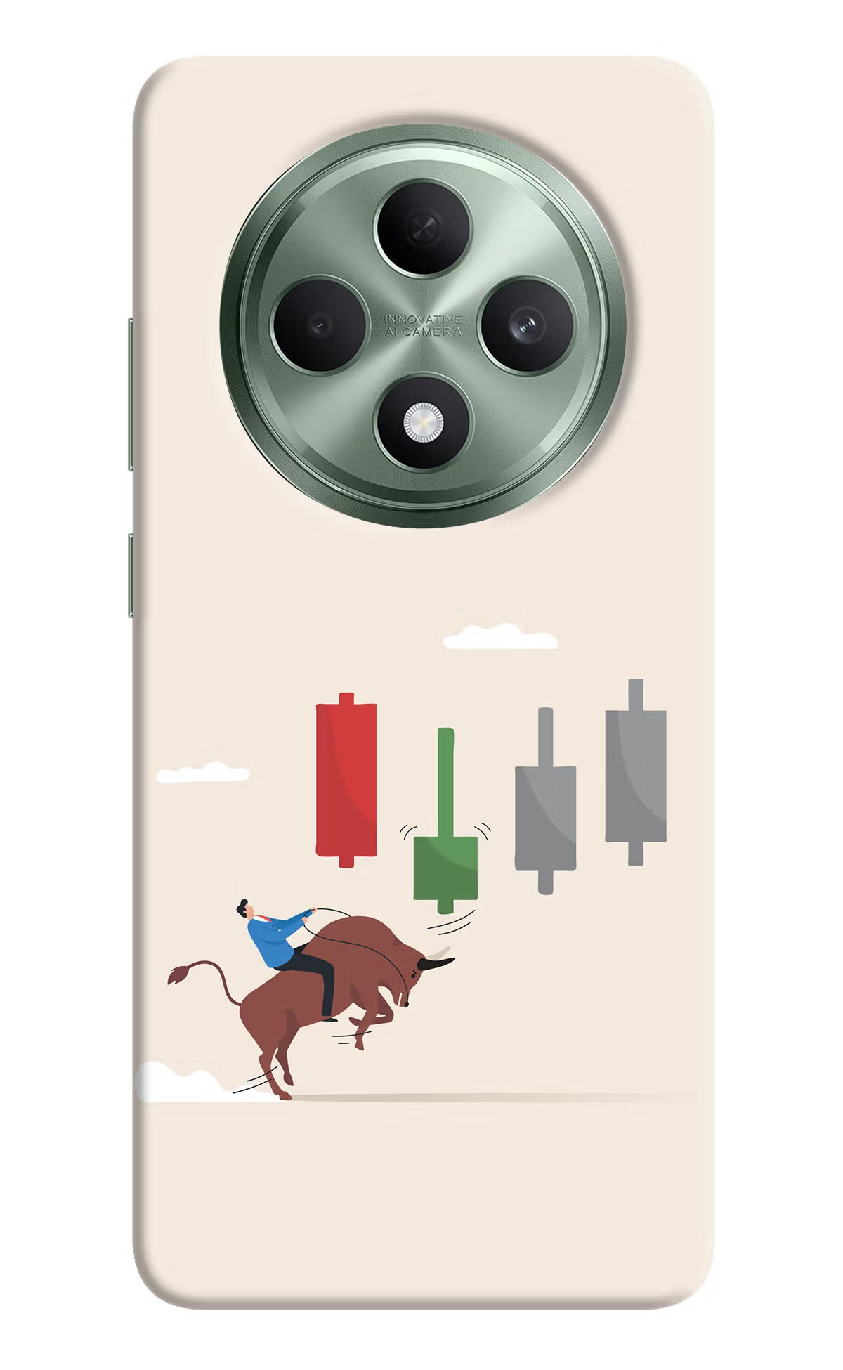 Bull Trading Momentum Oppo F27 5G Hard Case Back Cover by Casekaro