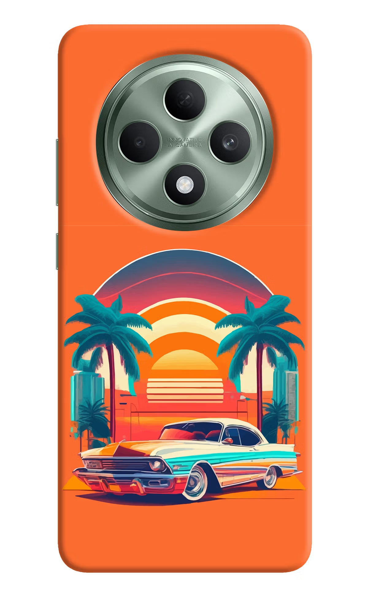 Palm Drive 80s Oppo F27 5G Hard Case Back Cover by Casekaro