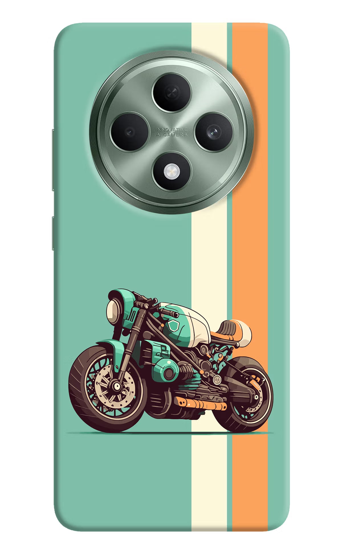 Striped Moto Drift Oppo F27 5G Hard Case Back Cover by Casekaro