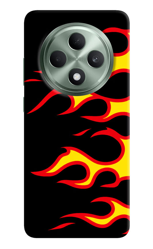 Side Sweep Flames Oppo F27 5G Hard Case Back Cover by Casekaro