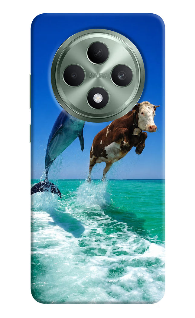 Dolphin vs Cow Oppo F27 5G Hard Case Back Cover by Casekaro