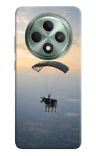 Skydiving Cow Oppo F27 5G Hard Case Back Cover by Casekaro