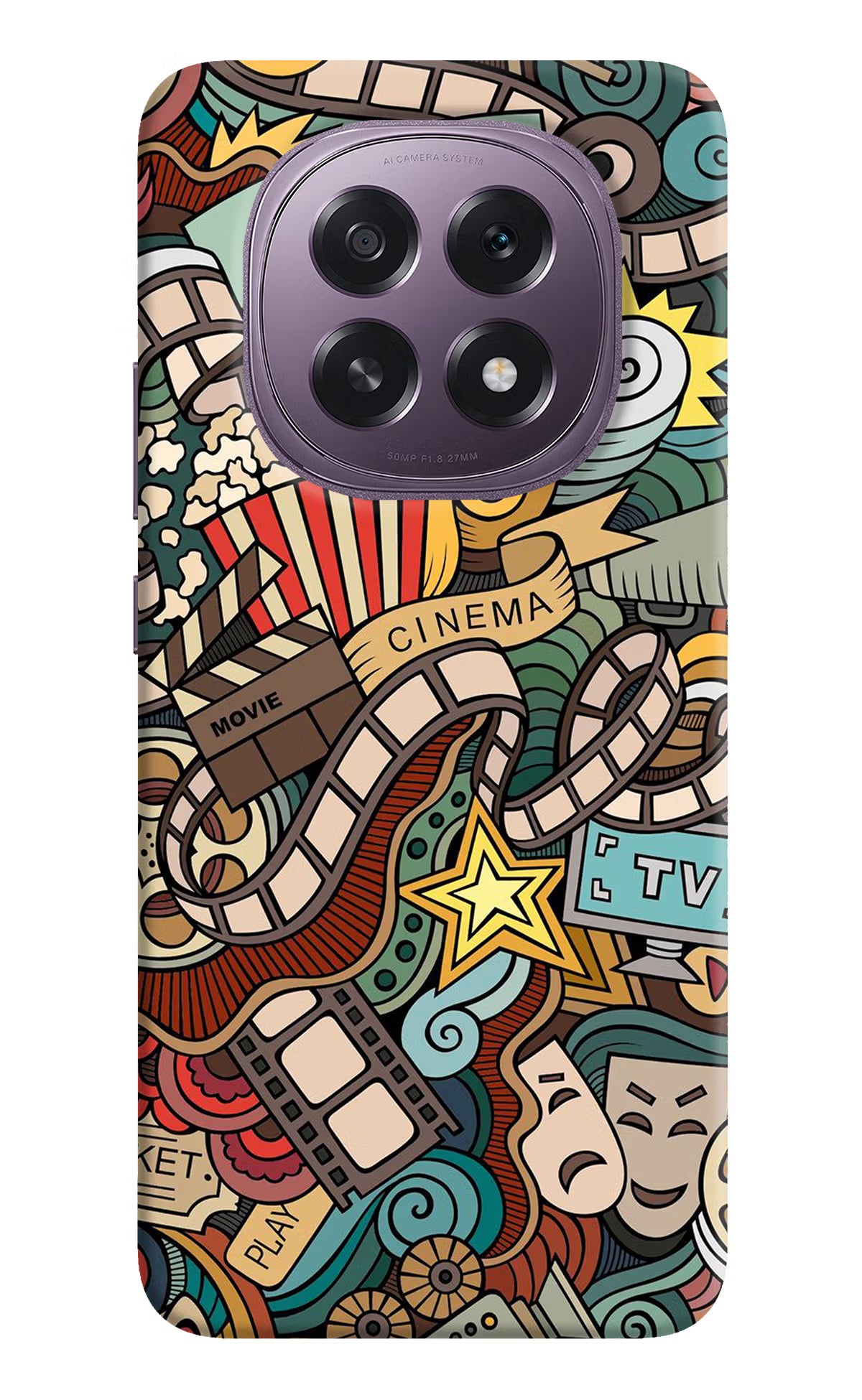 Cinema Abstract Oppo F29 5G Hard Case Back Cover by Casekaro