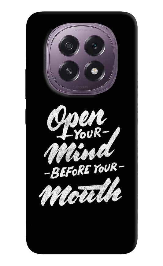 Open Your Mind Before Your Mouth Oppo F29 5G Hard Case Back Cover by Casekaro