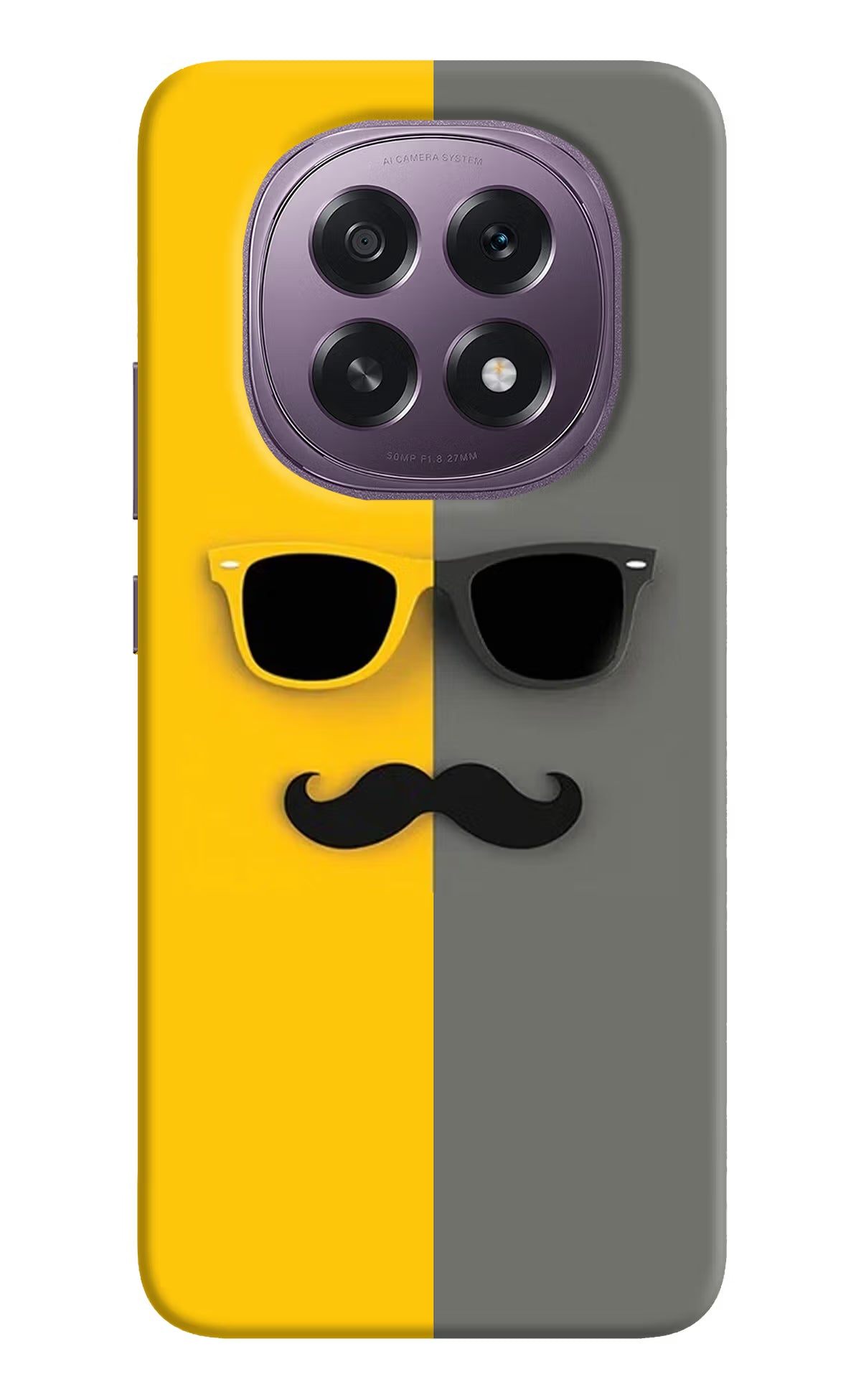Sunglasses with Mustache Oppo F29 5G Hard Case Back Cover by Casekaro