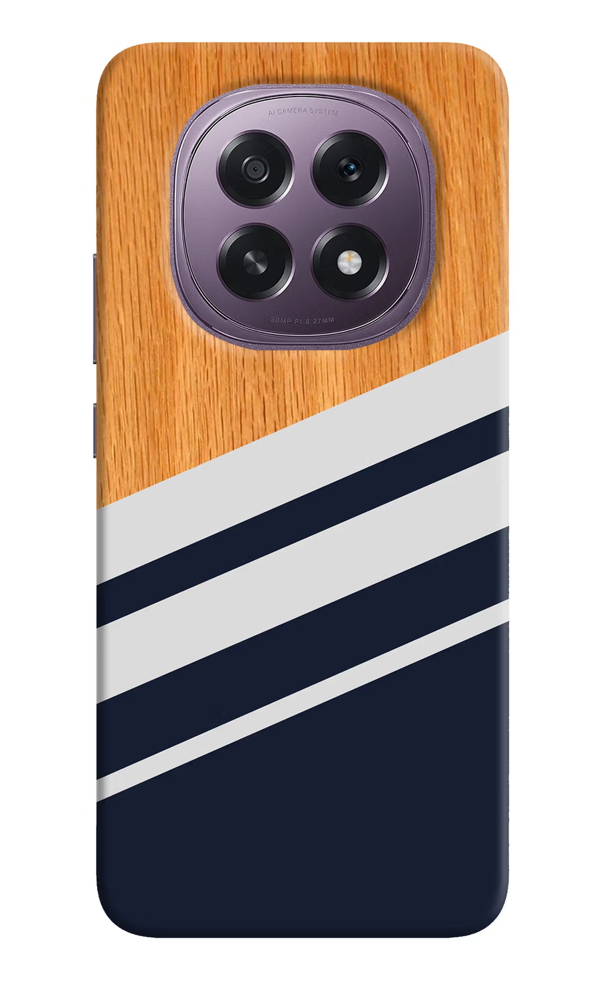 Blue and white wooden Oppo F29 5G Hard Case Back Cover by Casekaro