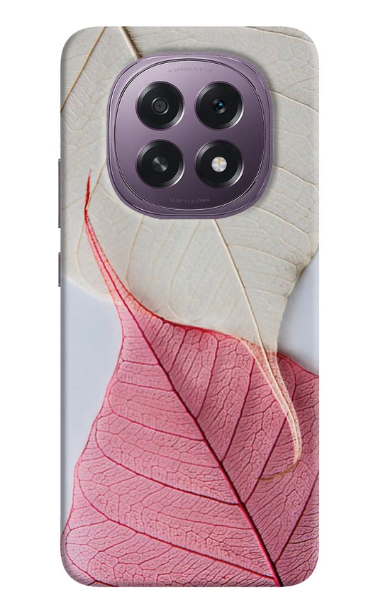 White Pink Leaf Oppo F29 5G Hard Case Back Cover by Casekaro