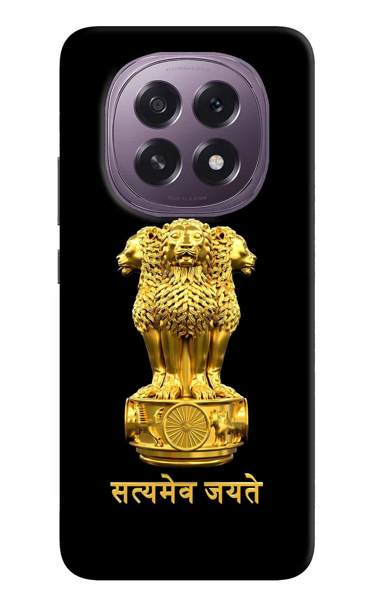 Satyamev Jayate Golden Oppo F29 5G Hard Case Back Cover by Casekaro