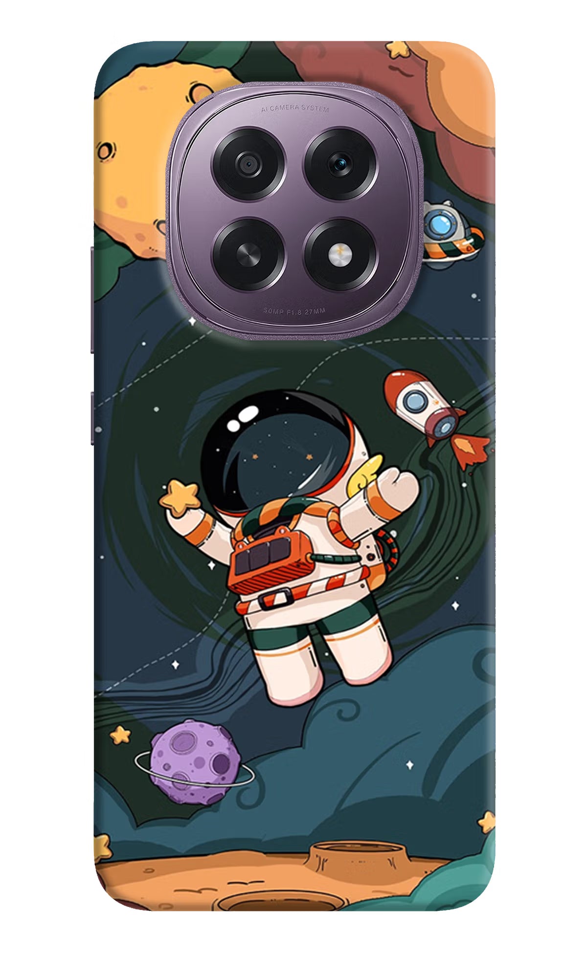 Cartoon Astronaut Oppo F29 5G Hard Case Back Cover by Casekaro