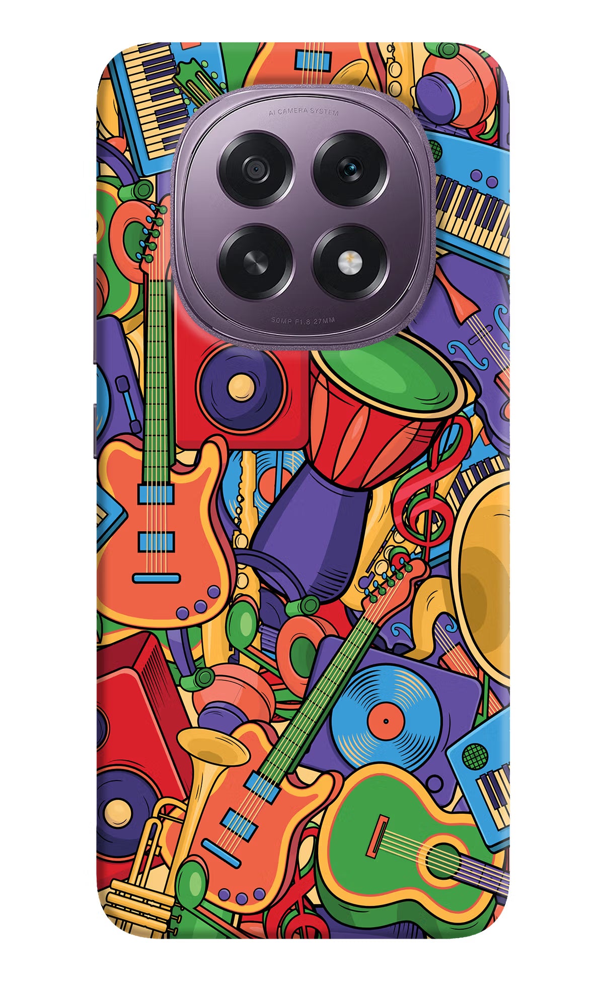 Music Instrument Doodle Oppo F29 5G Hard Case Back Cover by Casekaro
