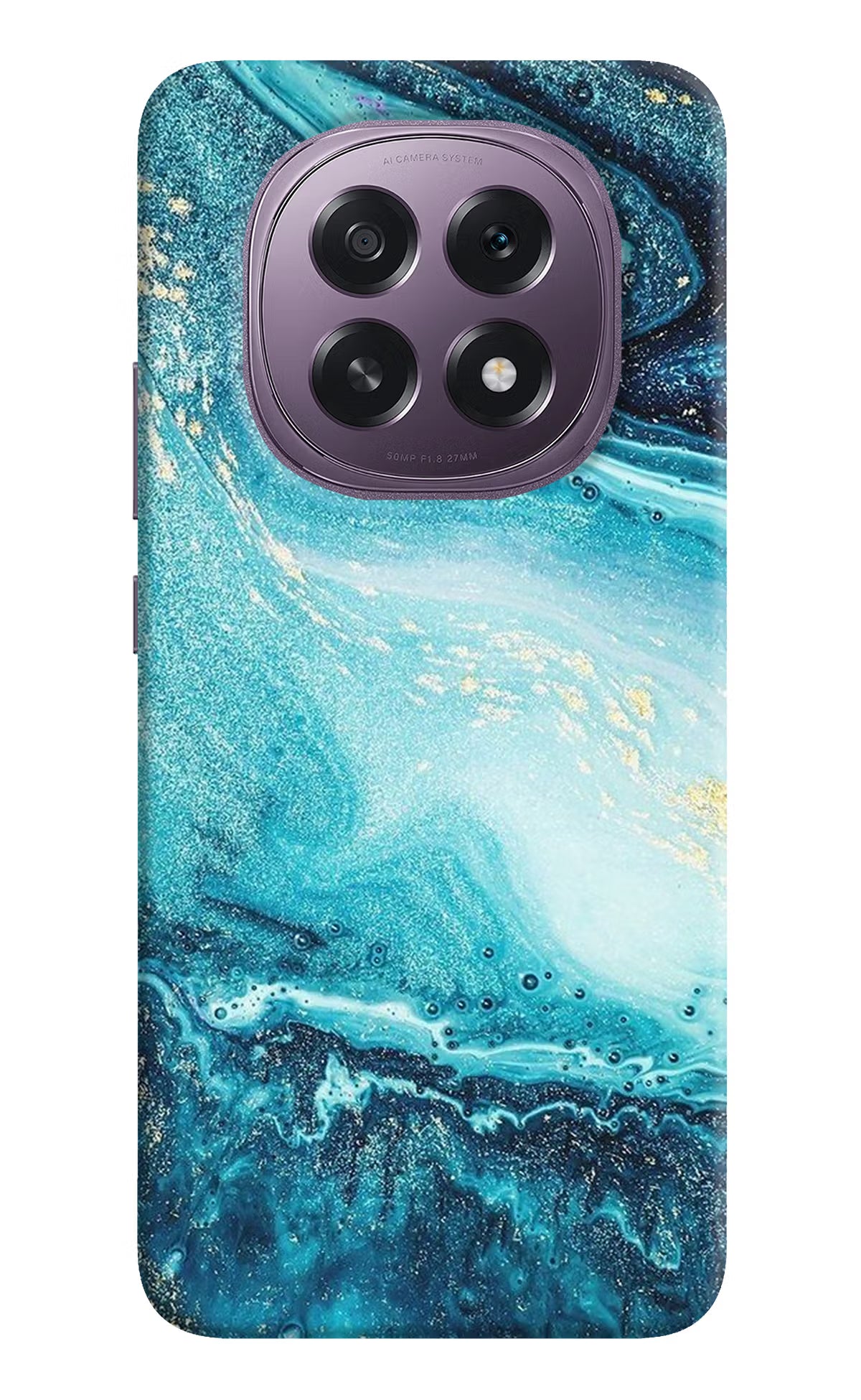 Blue Glitter Marble Oppo F29 5G Hard Case Back Cover by Casekaro