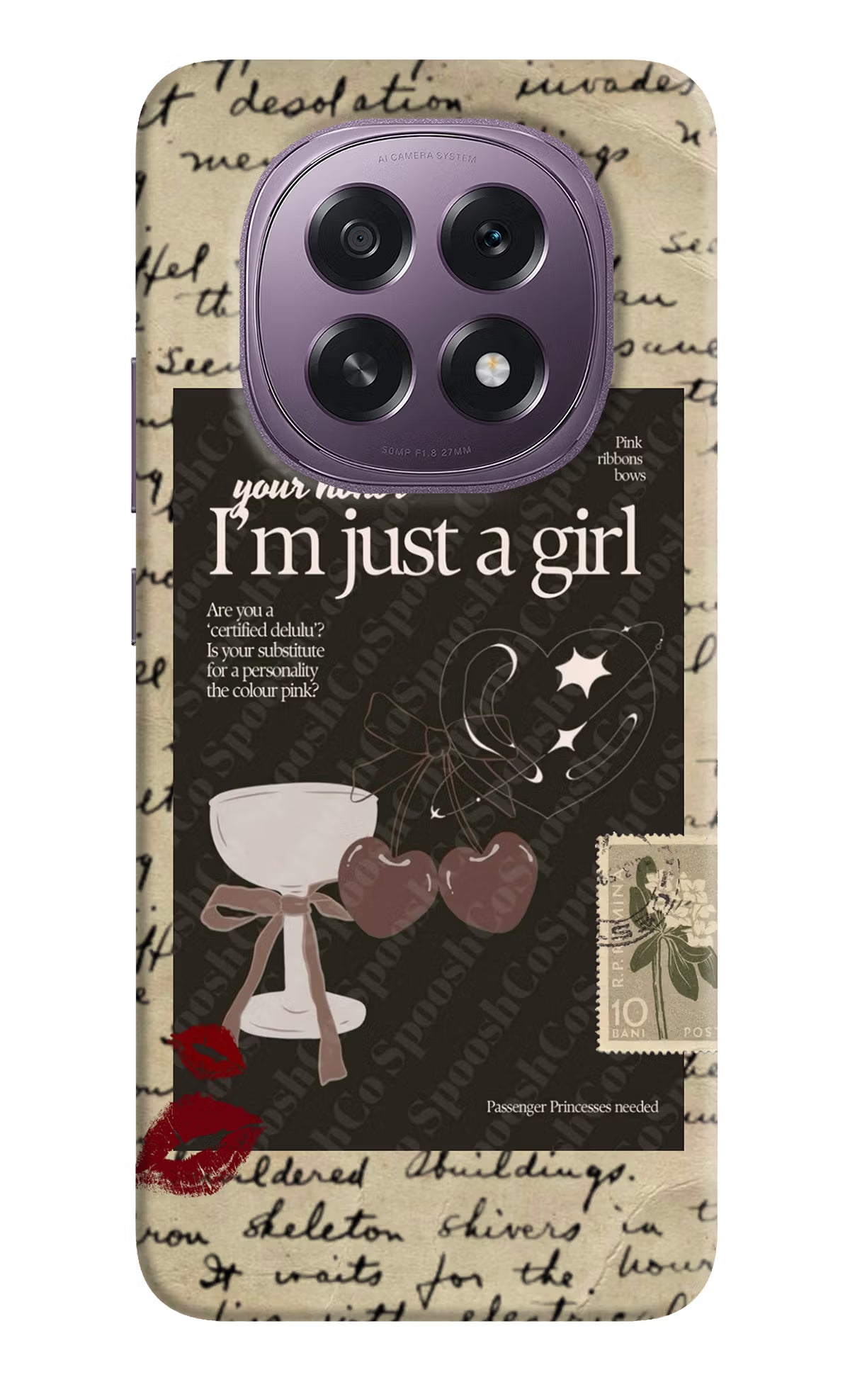 I am just a girl Oppo F29 5G Hard Case Back Cover by Casekaro